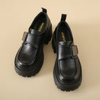 Damen Trendige Stiefeletten mit robuster Profilsohle und modischem Riemenverschluss R&B