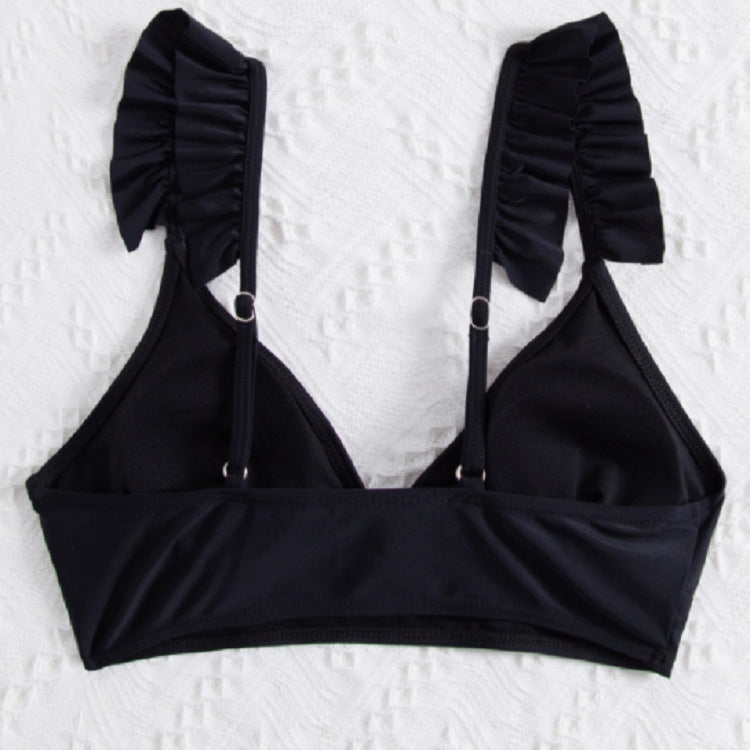 Damen Triangel-Bikinioberteil mit voluminösen Rüschendetails R&B