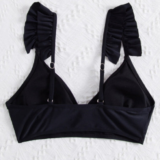 Damen Triangel-Bikinioberteil mit voluminösen Rüschendetails R&B