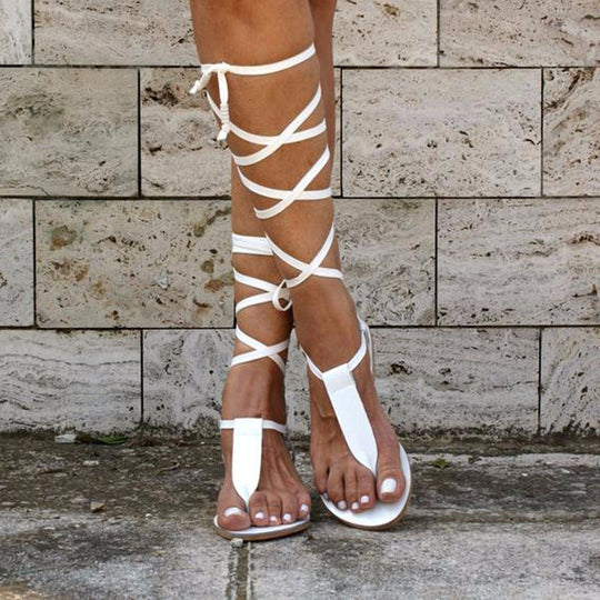 Damen Strand-Sandalen mit dekorativen Riemen und komfortabler Sohle R&B