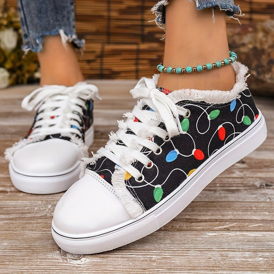 Damen Freizeitschuhe mit verspieltem Motiv und gemütlicher Fleece-Innensohle R&B