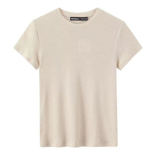 Damen Freizeit T-Shirt aus bio-zertifizierter Baumwolle mit rundem Hals und komfortablem Schnitt R&B