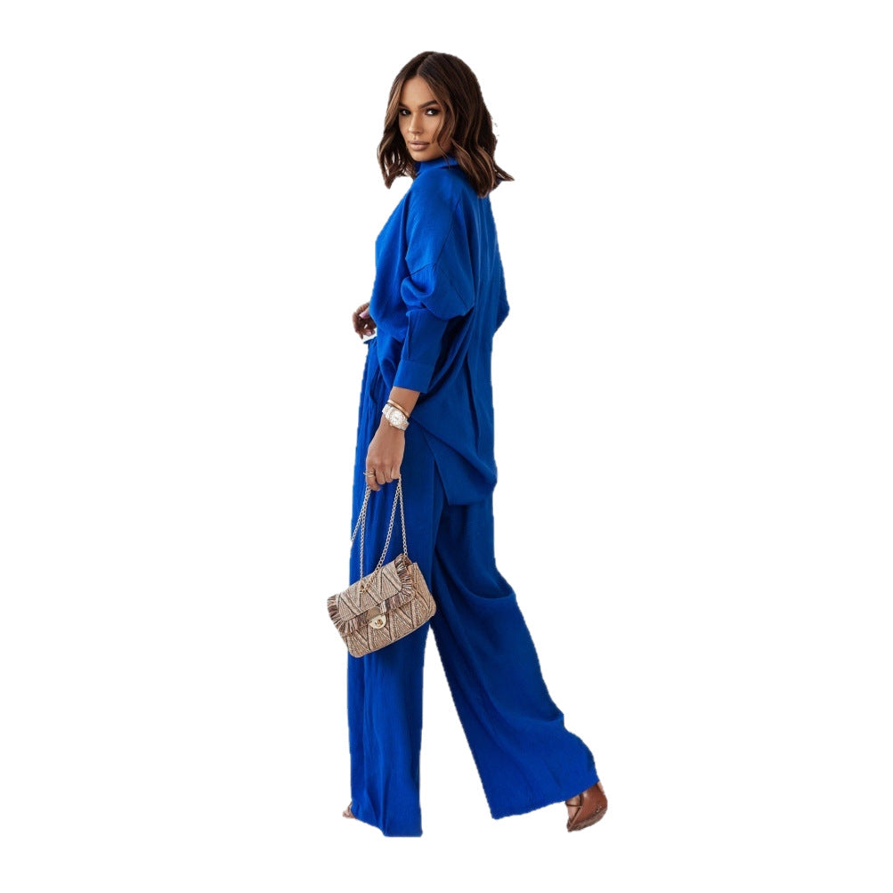 Damen Weit geschnittenes Ensemble mit asymmetrischem Design und elegantem Gürtel R&B