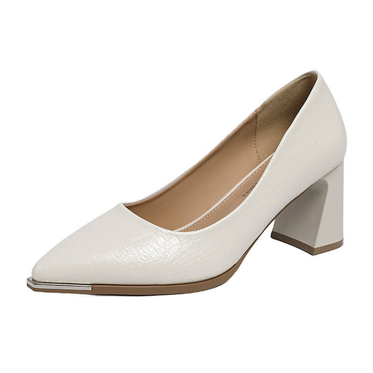 Damen Elegante spitze Pumps mit modischem Blockabsatz R&B