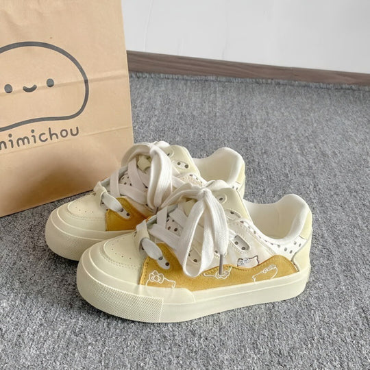 Damen Sportliche Sneakers mit niedlichen tierischen Applikationen und weicher Sohle R&B