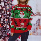 Damen Weihnachts-Pullover mit festlichem Motiv und angenehmem Schnitt R&B