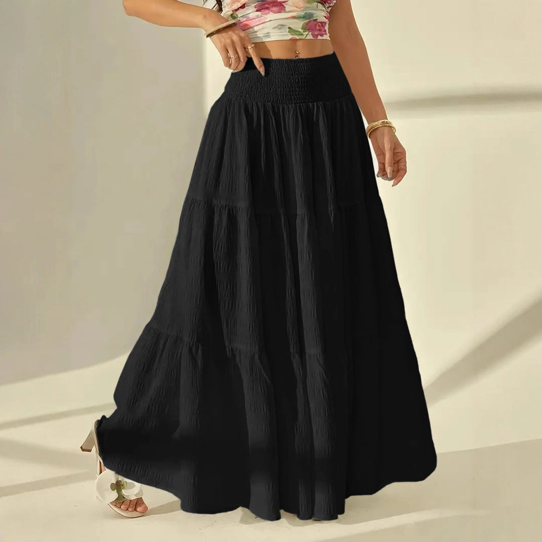 Damen Maxi-Rock mit voluminösem Schichten-Design R&B