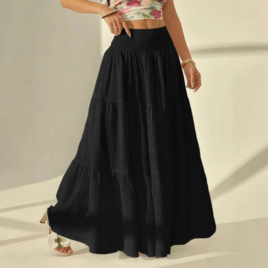 Damen Maxi-Rock mit voluminösem Schichten-Design R&B