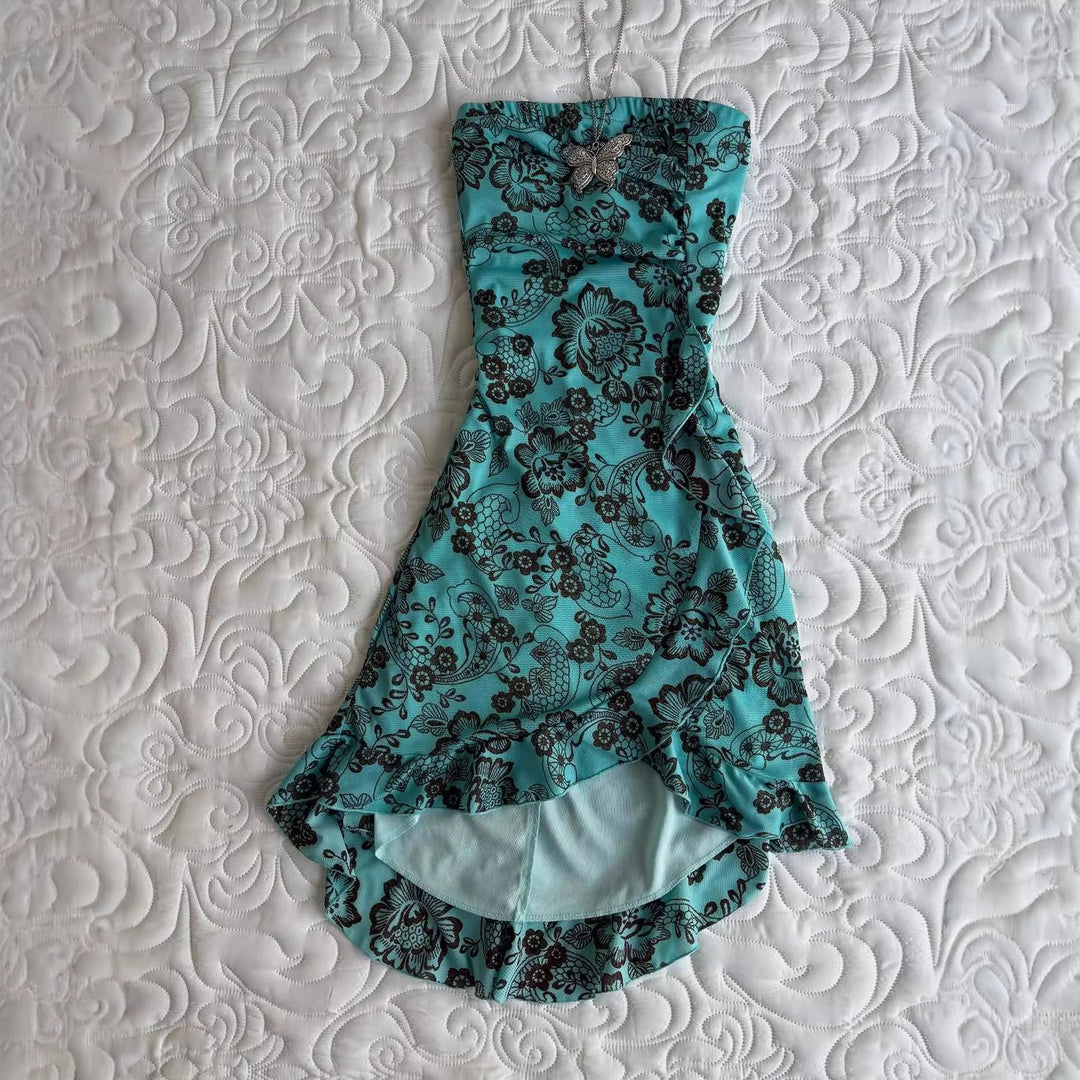 Damen Elegantes bodenlanges Kleid mit floralen Mustern R&B
