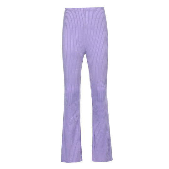 Damen Hoch geschnittene Rippenhose R&B