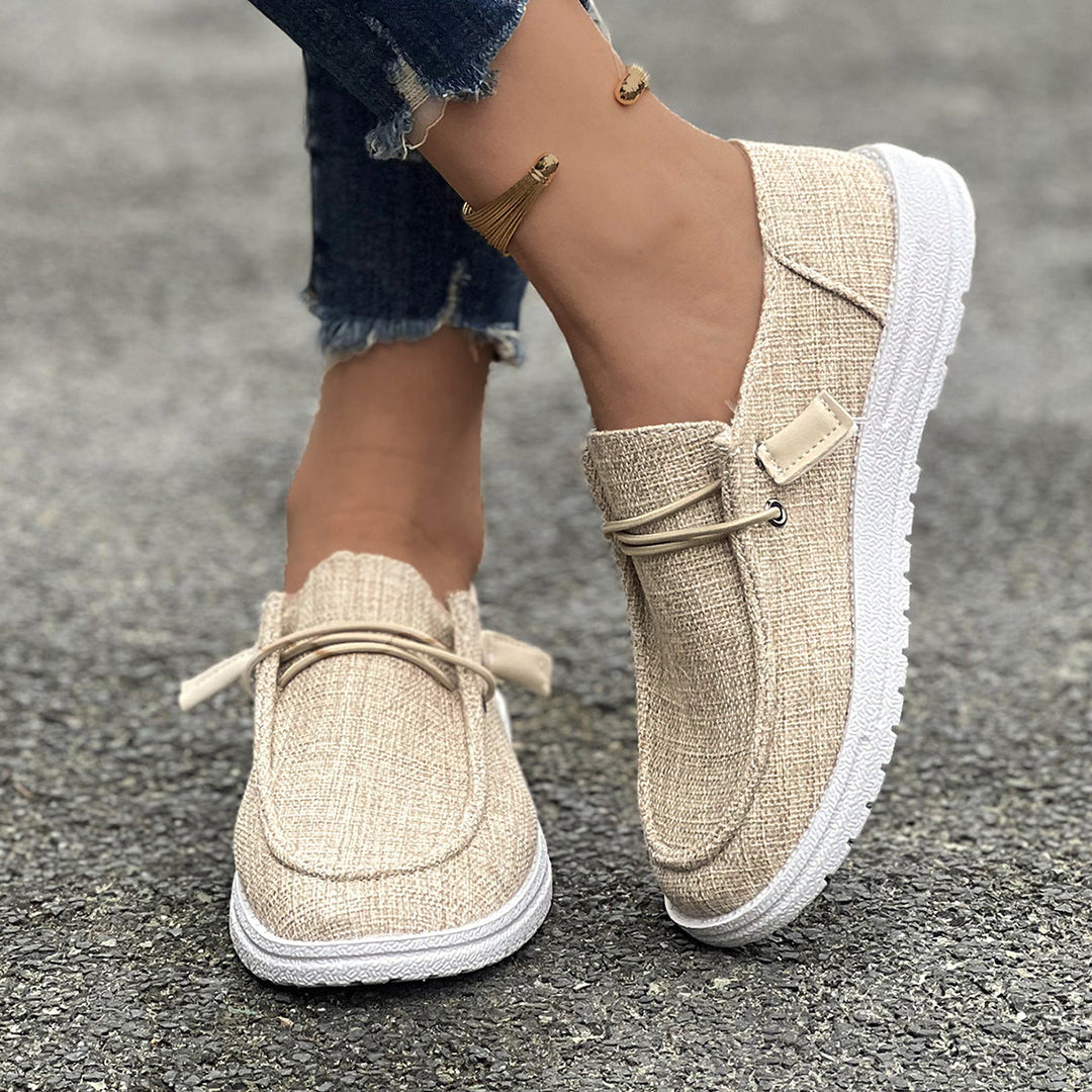Damen Slip-On Sneakers mit elastischem Riemen R&B