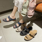 Damen Komfortable Clogs mit hochwertiger Schnallenverzierung R&B