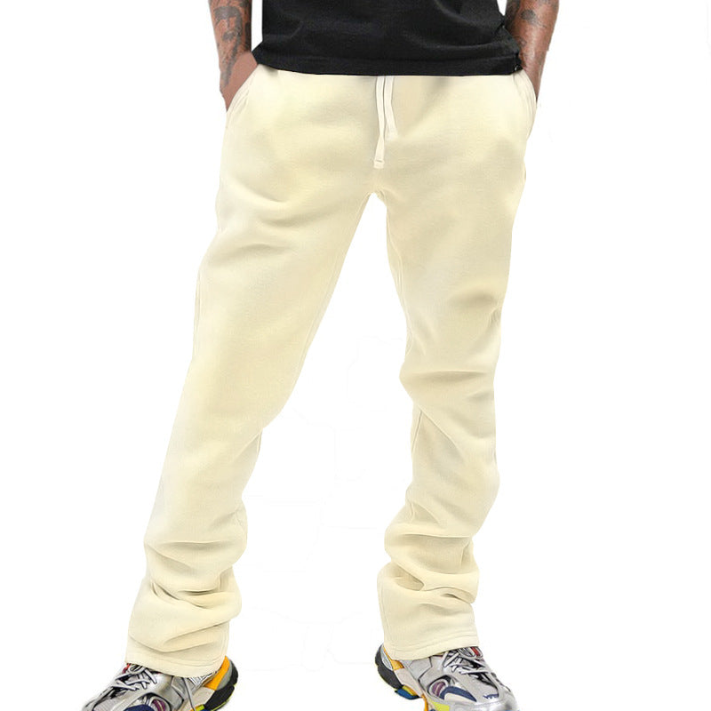Herren nan lockere Sweatpants mit elastischem Komfortbund, Kordelzug, Fleece-Innenfutter und geradem Bein R&B