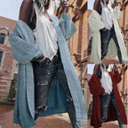 Damen Grobstrickjacke mit weit geschnittenen Ärmeln und offenen Vorderseite