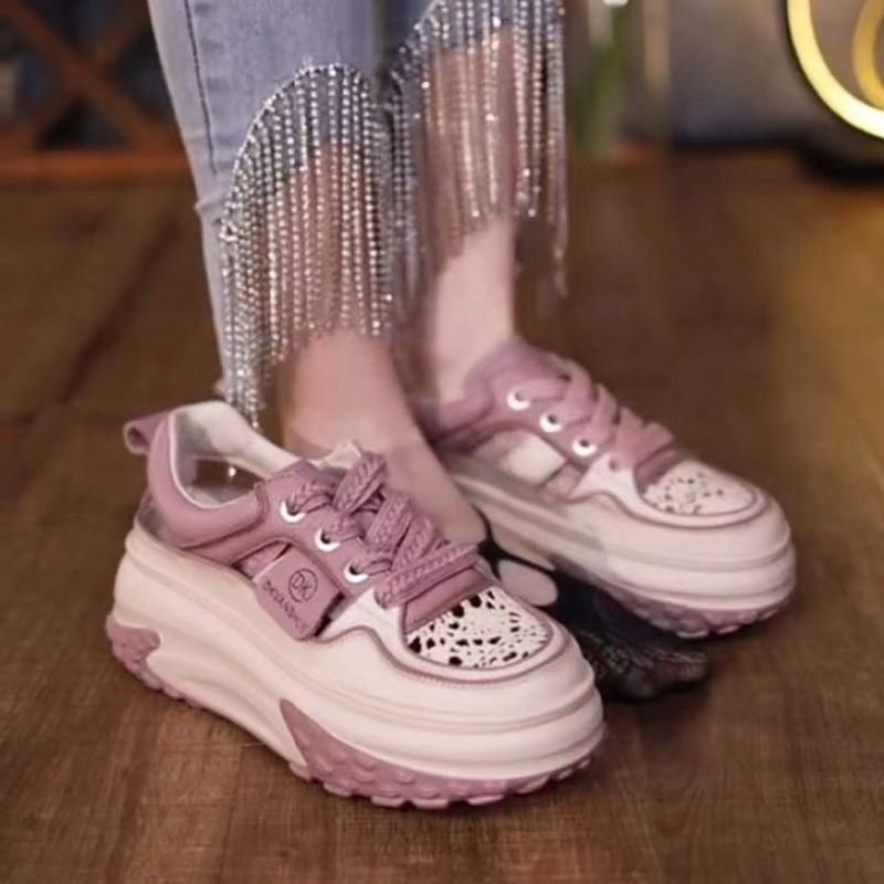 Damen High-Top Sneakers mit gepolsterter Sohle und atmungsaktiver Konstruktion R&B