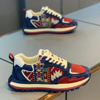 Damen Modische Sport-Sneaker mit Ethno-Muster R&B