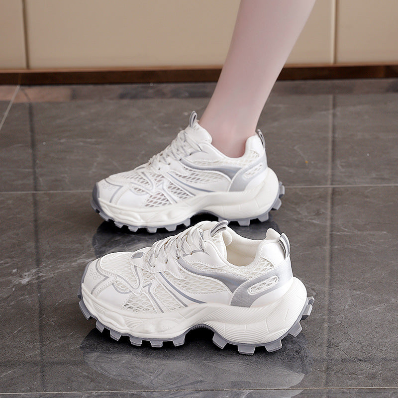 Damen Ultra-leichte Fitness-Sneaker mit atmungsaktiver Netzstruktur und stoßdämpfender Sohle R&B