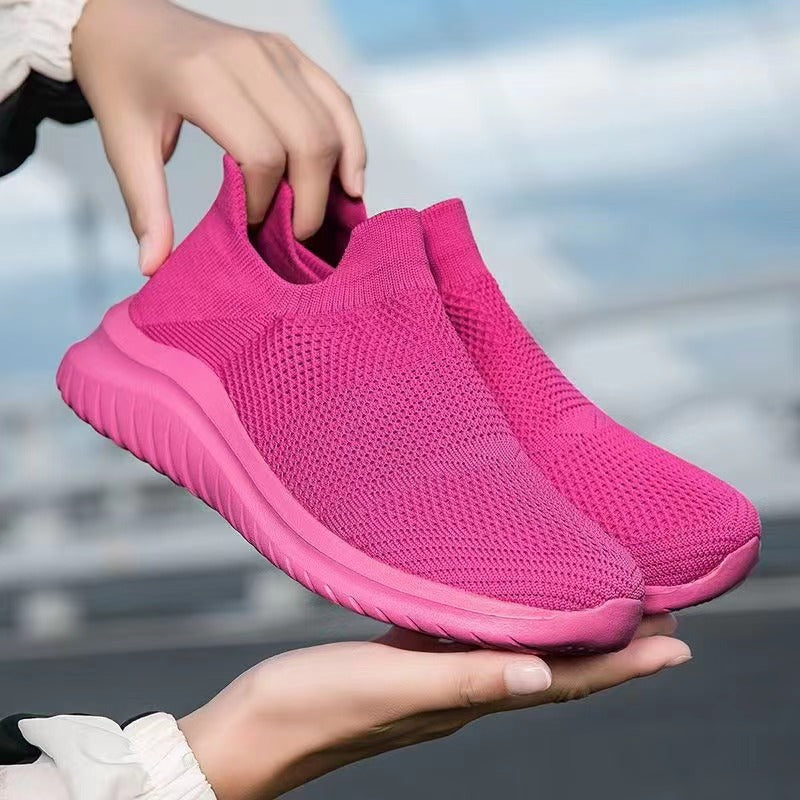 Unisex nan atmungsaktive Strick-Schlupfsneaker mit ergonomischem Memory-Fußbett R&B