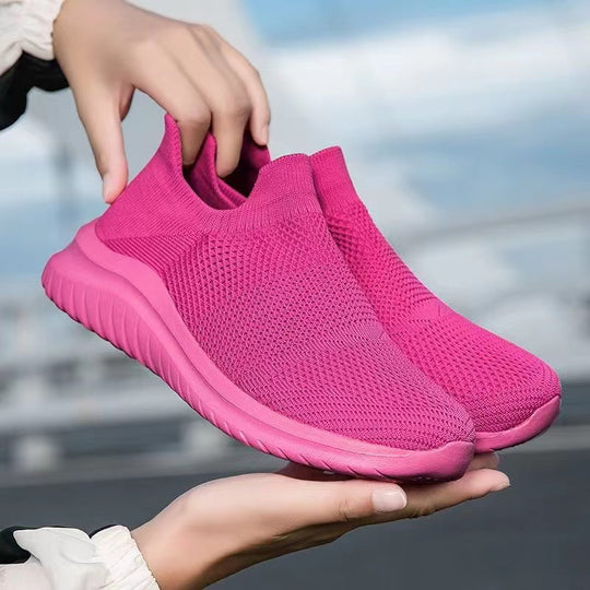 Unisex nan atmungsaktive Strick-Schlupfsneaker mit ergonomischem Memory-Fußbett R&B