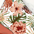 Damen Einteiler Badeanzug mit floralem Wickeldetail