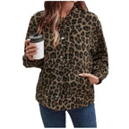 Damen Fleecejacke im trendigen Leopardenmuster R&B