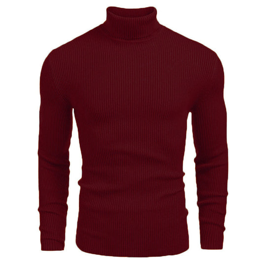Herren eleganter Rollkragenpullover aus ribbed Strick R&B