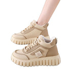 Damen Modische High-Top Sneakers mit dicker Profilsohle und eleganten Akzenten R&B