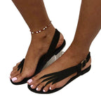 Damen Elegante Zehentrenner-Sandaletten mit feinem Schnallen-Detail R&B