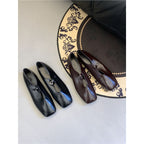 Damen elegante Ballerinas mit raffinierter Schnalle R&B