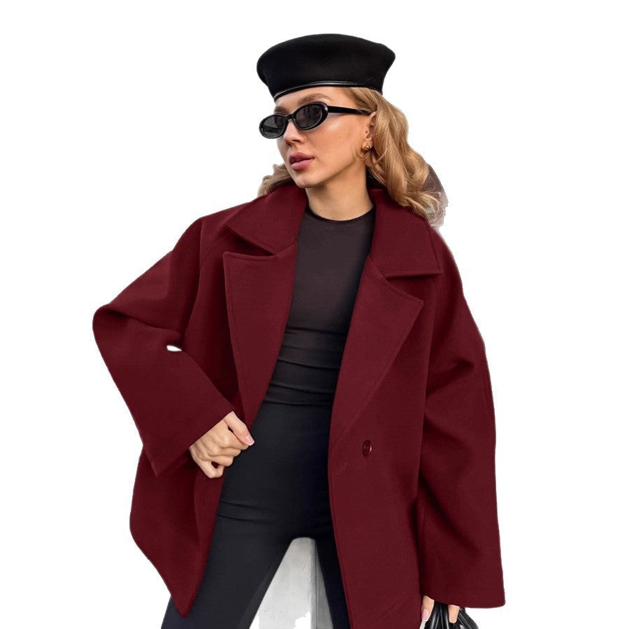Damen Elegante Wickeljacke mit Gürtel und lässigem Schnitt R&B