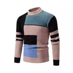 Herren Strukturierter Pullover mit modernem Farbblockdesign
