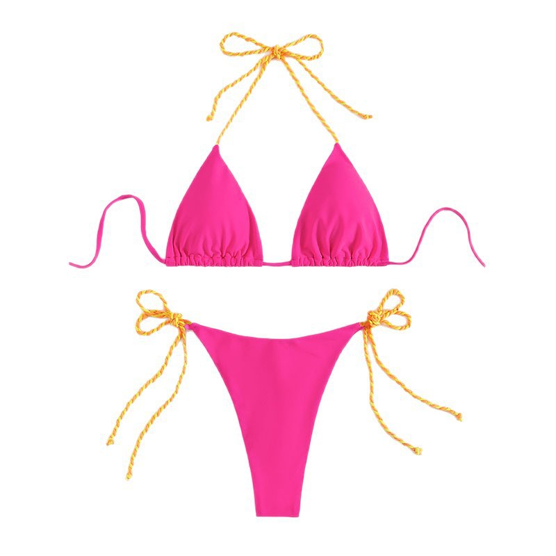 Damen Triangel-Bikini mit modischen Schnürdetails R&B