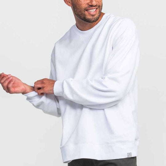 Herren lässiger Rundhals-Sweatshirt mit Vintage-Waschung und bequemen Bund R&B