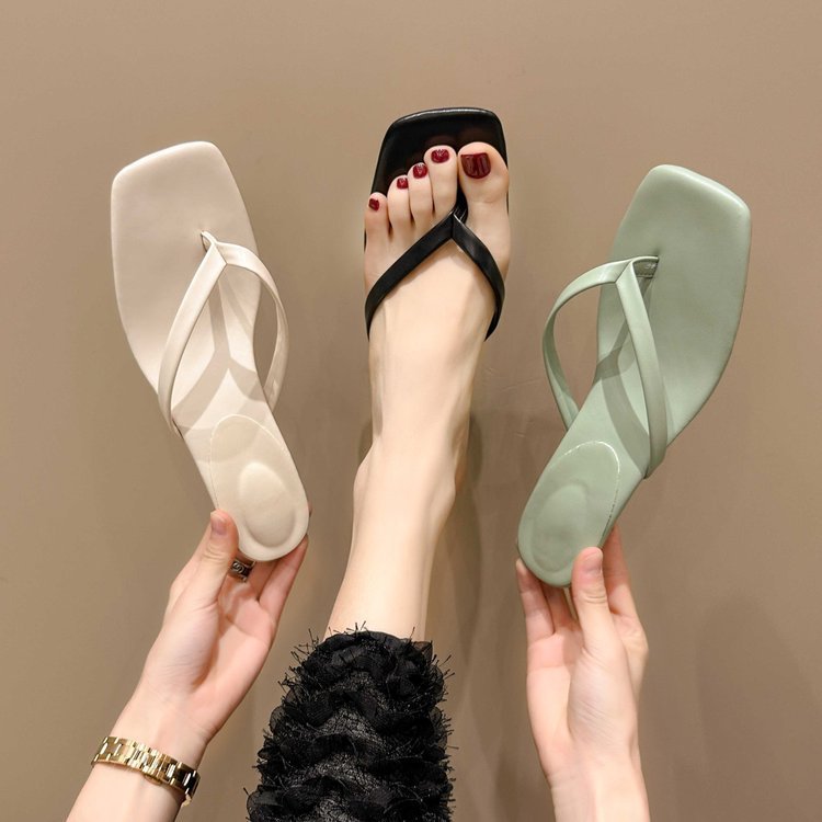 Damen Minimalistische Zehentrenner-Pantoletten mit elegantem Design R&B