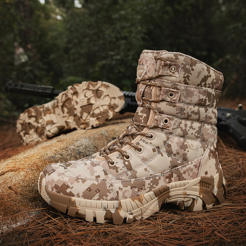Damen Militärische Stiefel mit hoher Sohle R&B