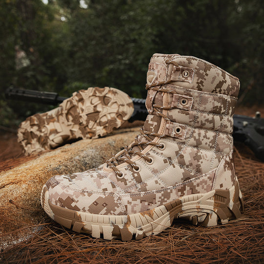Damen Militärische Outdoor-Winterstiefel mit rutschfester Sohle und isolierender Fütterung R&B