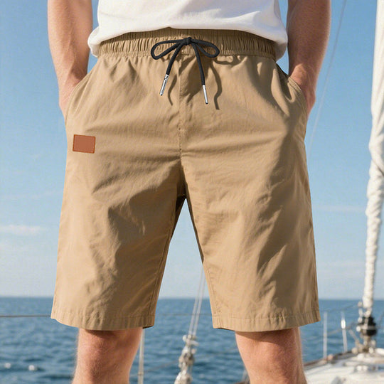 Herren nan schnelltrocknende Badeshorts im Bermuda-Schnitt mit elastischem Bund und Kordelzug R&B