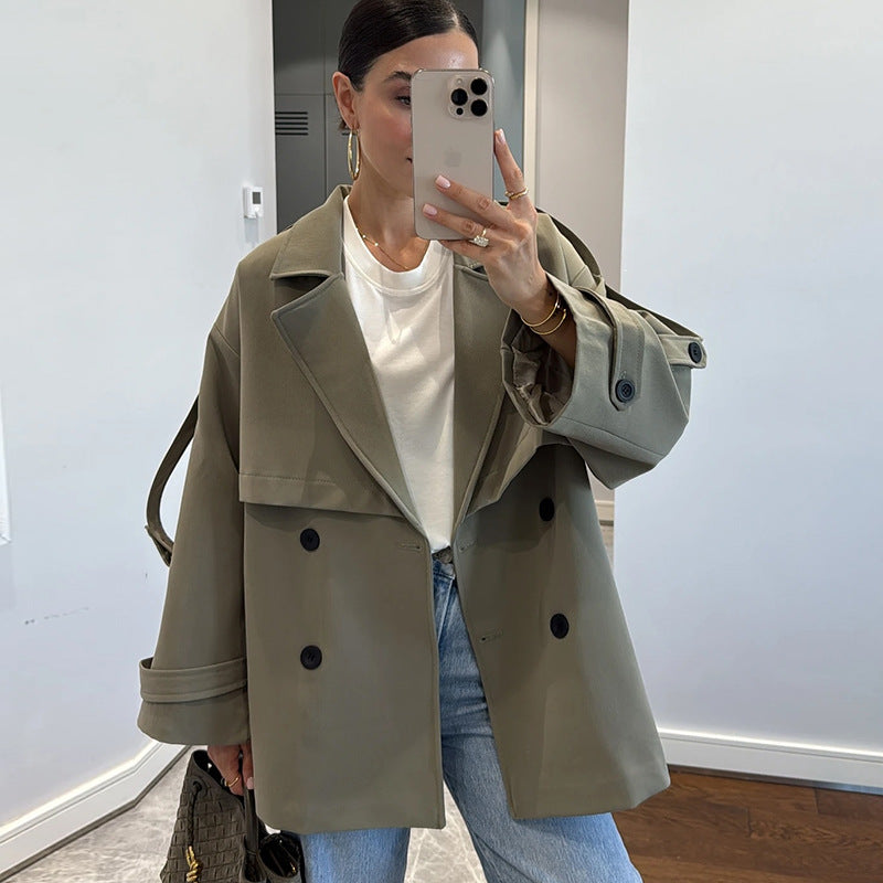 Damen Modischer Oversize-Trenchcoat R&B