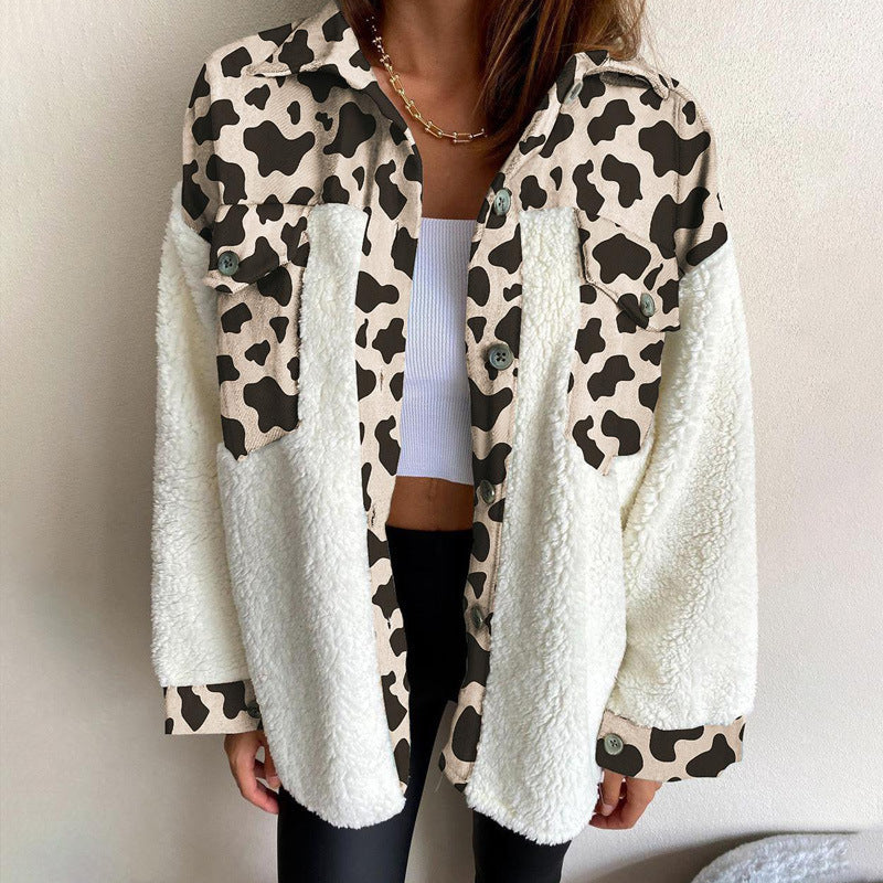 Damen Fleecejacke mit kariertem Obermaterial und praktischen Taschen