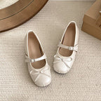Damen elegante Mary Jane Ballerinas mit modischem Schleifenakzent R&B