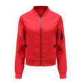 Damen modische Bomberjacke mit praktischen Taschen und seitlichen Einsätzen