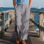 Herren elegante Freizeit-Hose mit weichem Stoff und weitem Schnitt R&B
