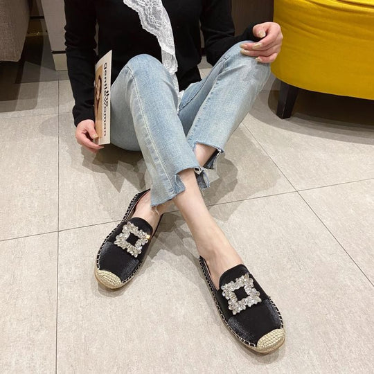 Damen Espadrilles mit glitzernden Applikationen und komfortablem Fußbett R&B