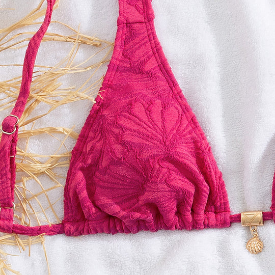Damen Triangel-Bikini mit floralem Design R&B