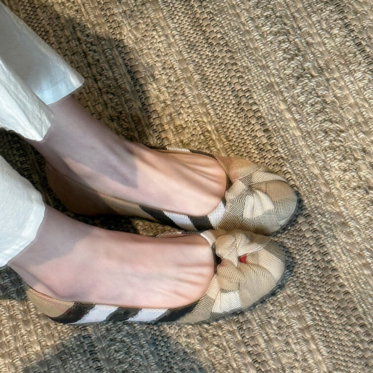 Damen Ballerinas mit weich gepolstertem Futter und eleganter Schleife R&B
