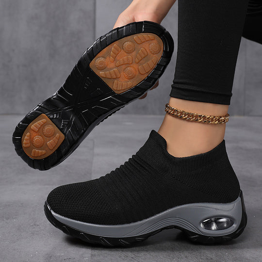 Damen nan atmungsaktive Strick-Slipper mit luftgepolsterter Dämpfung R&B