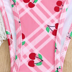 Damen Triangel-Bikini mit frischem Kirschmotiv R&B
