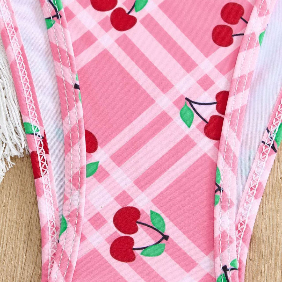 Damen Triangel-Bikini mit frischem Kirschmotiv R&B