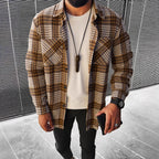 Herren Karierte Flanell Hemdjacke R&B