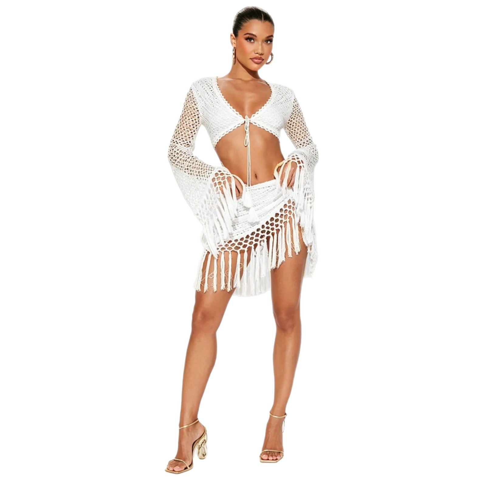 Damen Baderock und Strickjacke R&B